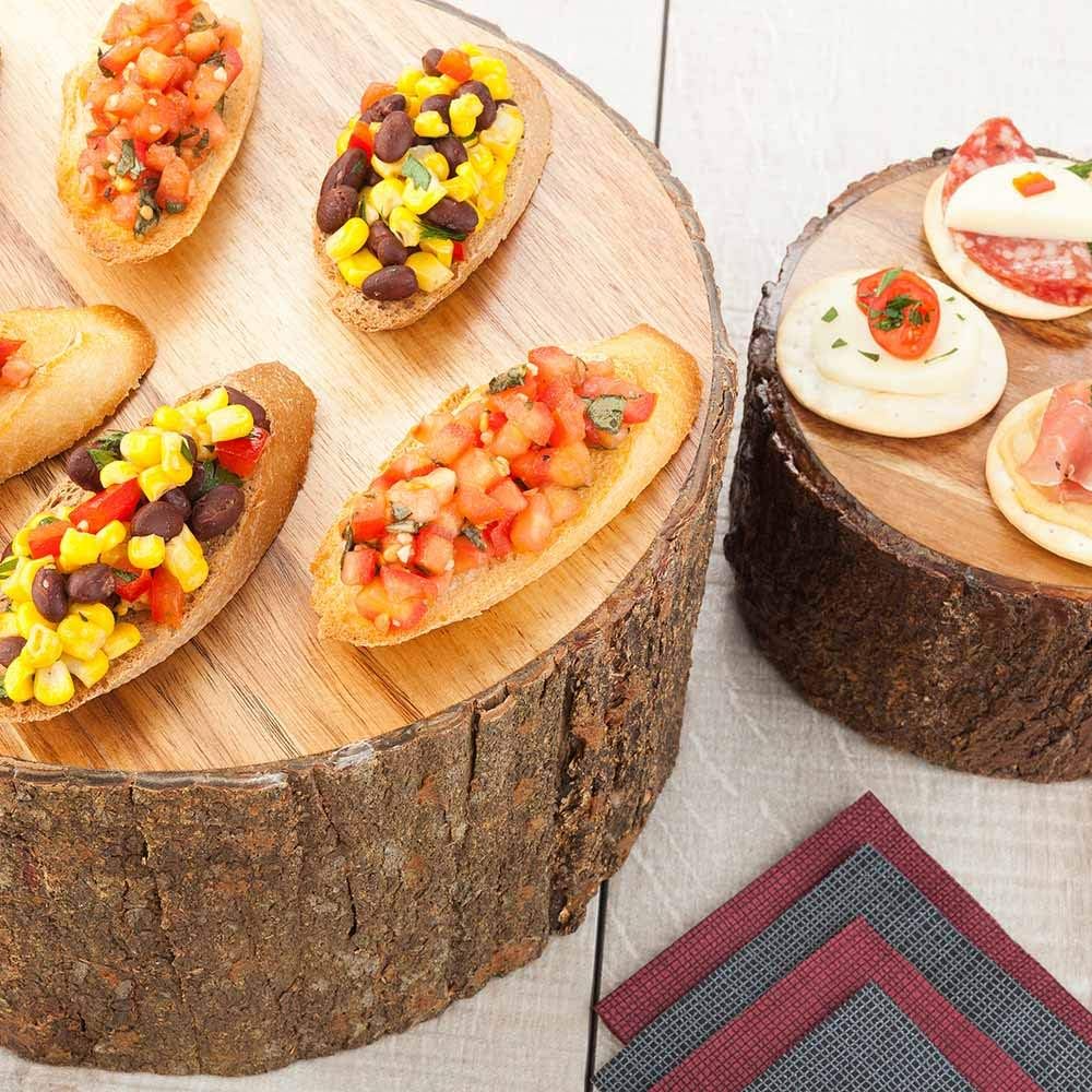 Restaurantware 10x5 Inch Rustic Wood Display Riser