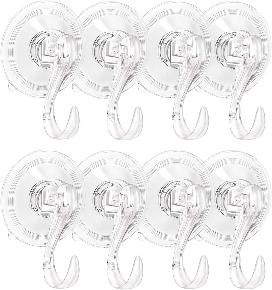 8PCS Wreath Hanger Suction Hooks Key Lock