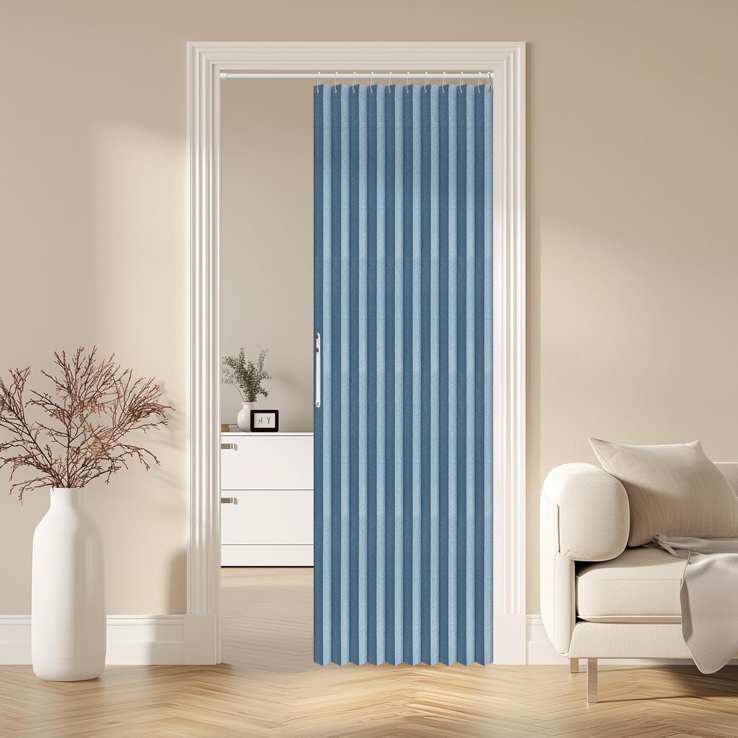 AJAZZ 100 Blackout Accordion Door Curtain 1 Panel