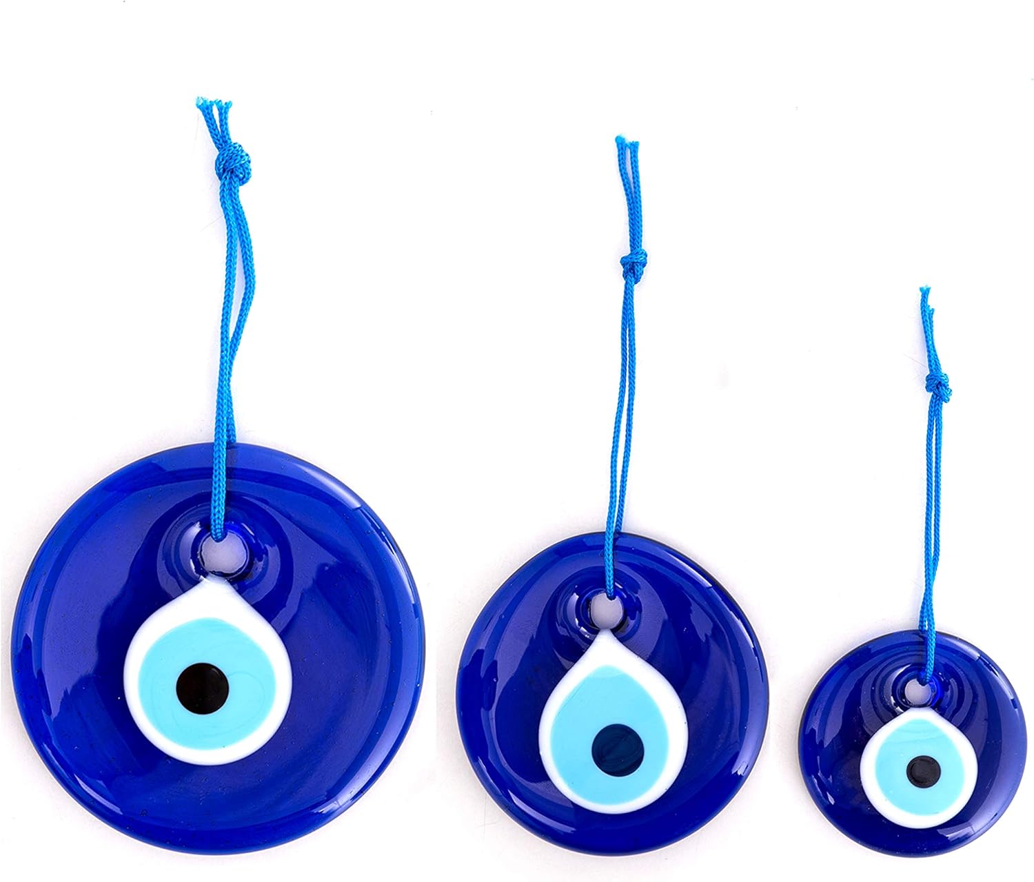 Turkish Blue Evil Eye Wall Hanging Set of 3