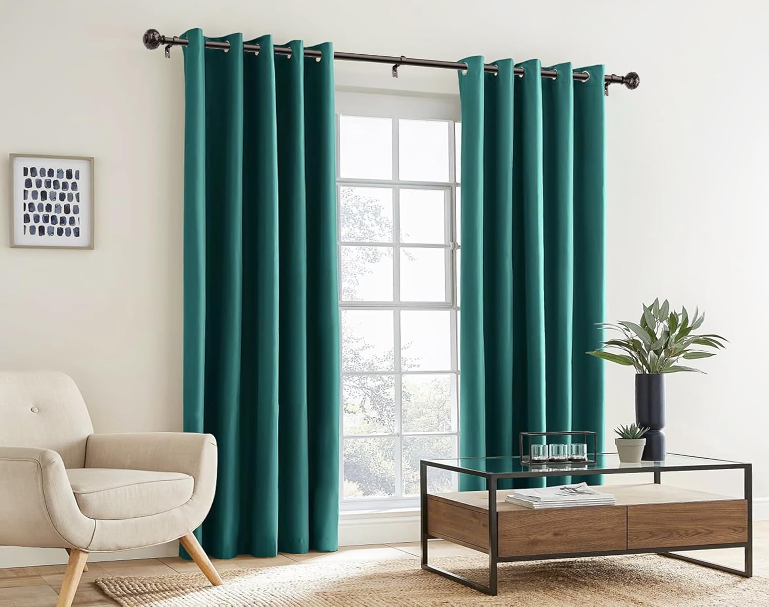 TONIAL Bronze Curtain Rod Adjustable 32-58 Inches