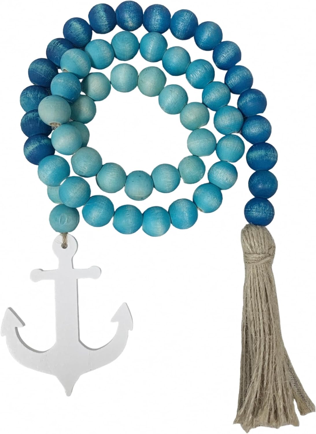 40 Inch Handmade Farmhouse Bead Garland with Tassel