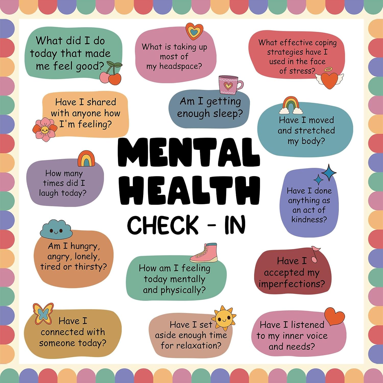 Mental Health Bulletin Board Set Classroom Decor