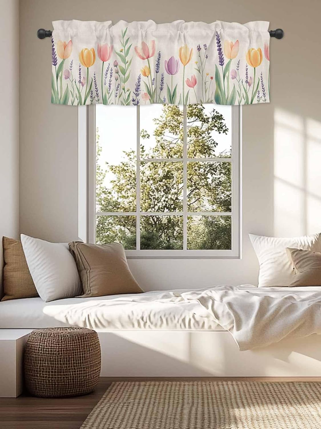 Spring Floral Valances for Windows 42 x 12