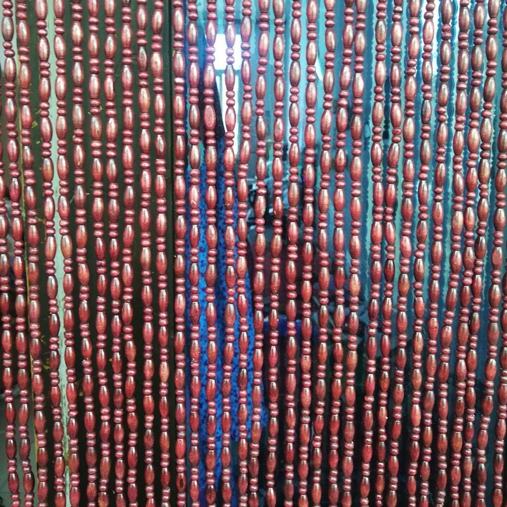 Wood Bead Curtain for Doorways and Room Dividers