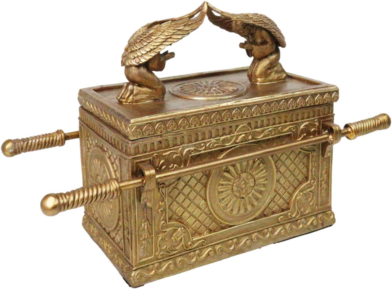 Ebros Matte Gold Ark of the Covenant Decorative Figurine