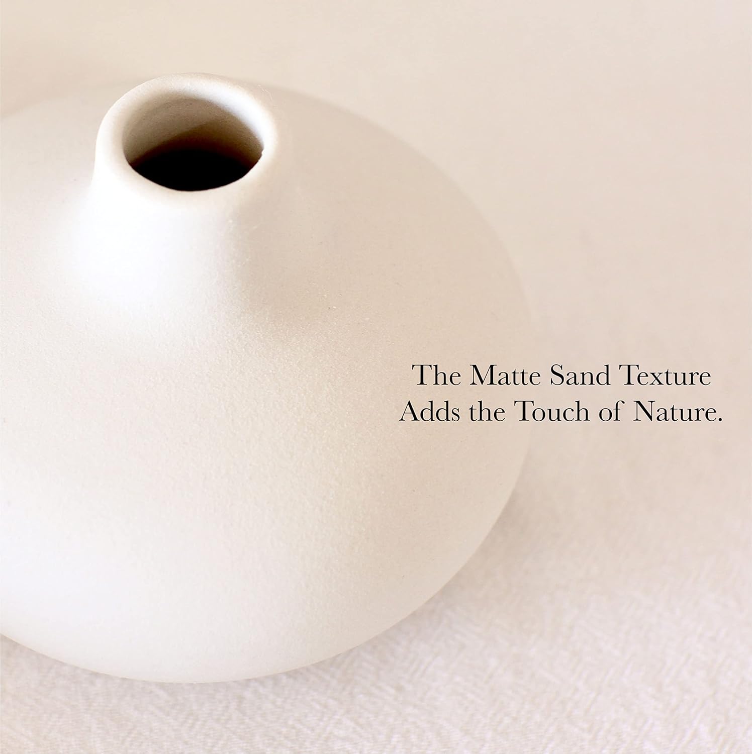 Carrots Den - Set of 6 White Ceramic Donut Bud Vases