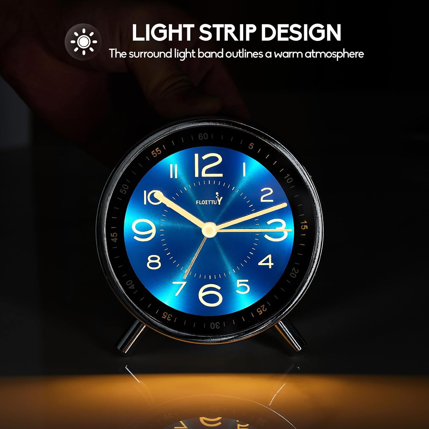 Super Silent Metal Alarm Clock with Night Light
