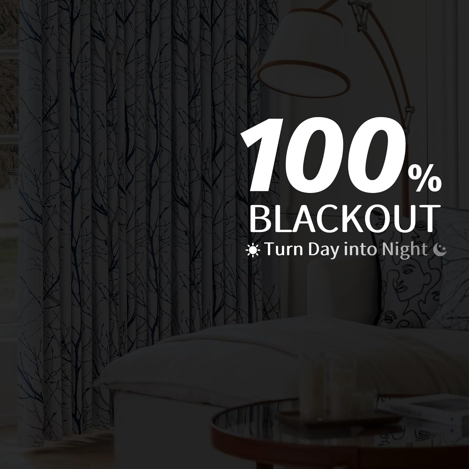 FMFUNCTEX Grommet Curtains 84 Inches Blackout Panels