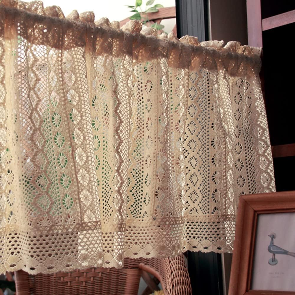 Rustic Crochet Valance for Kitchen Window