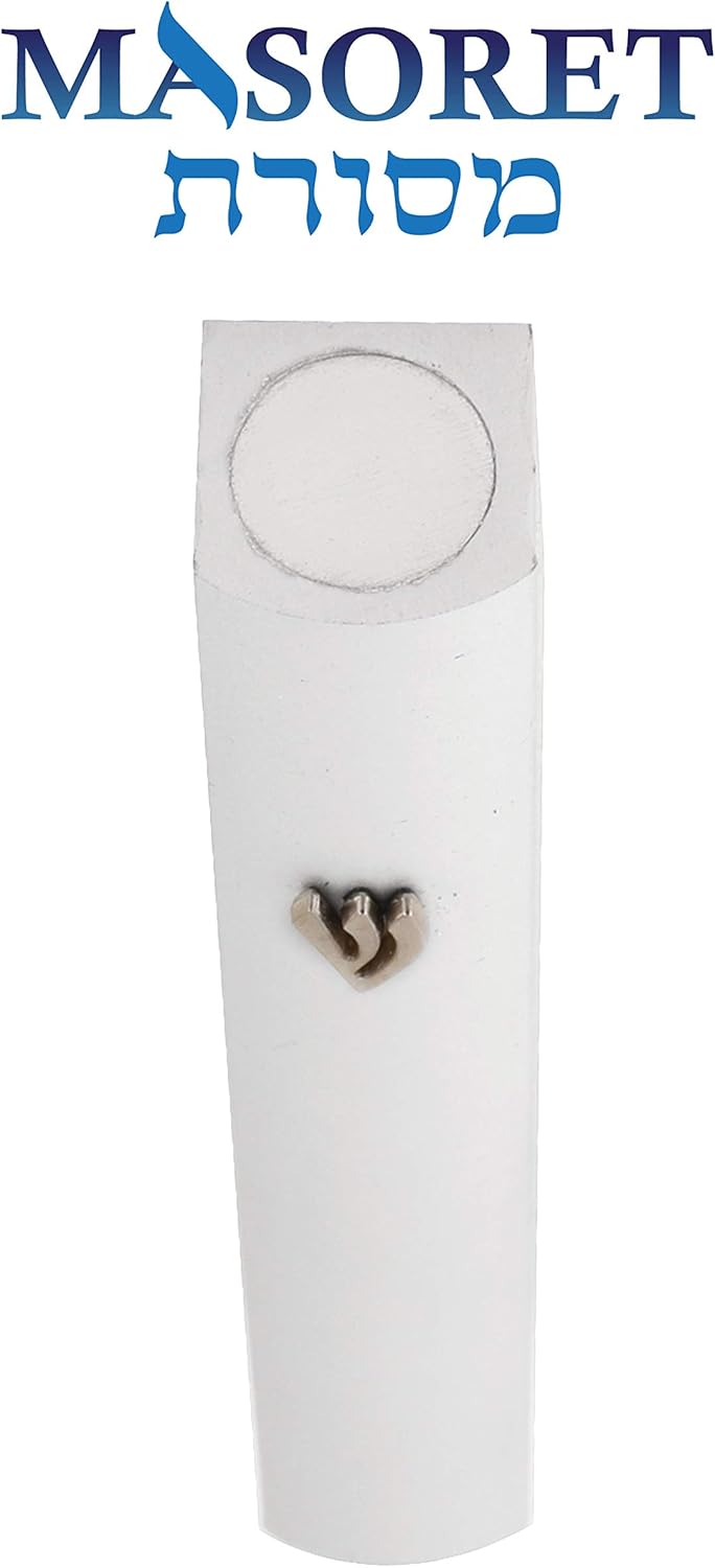 3-Piece Aluminum Door Mezuzah Cases with Hebrew Shin