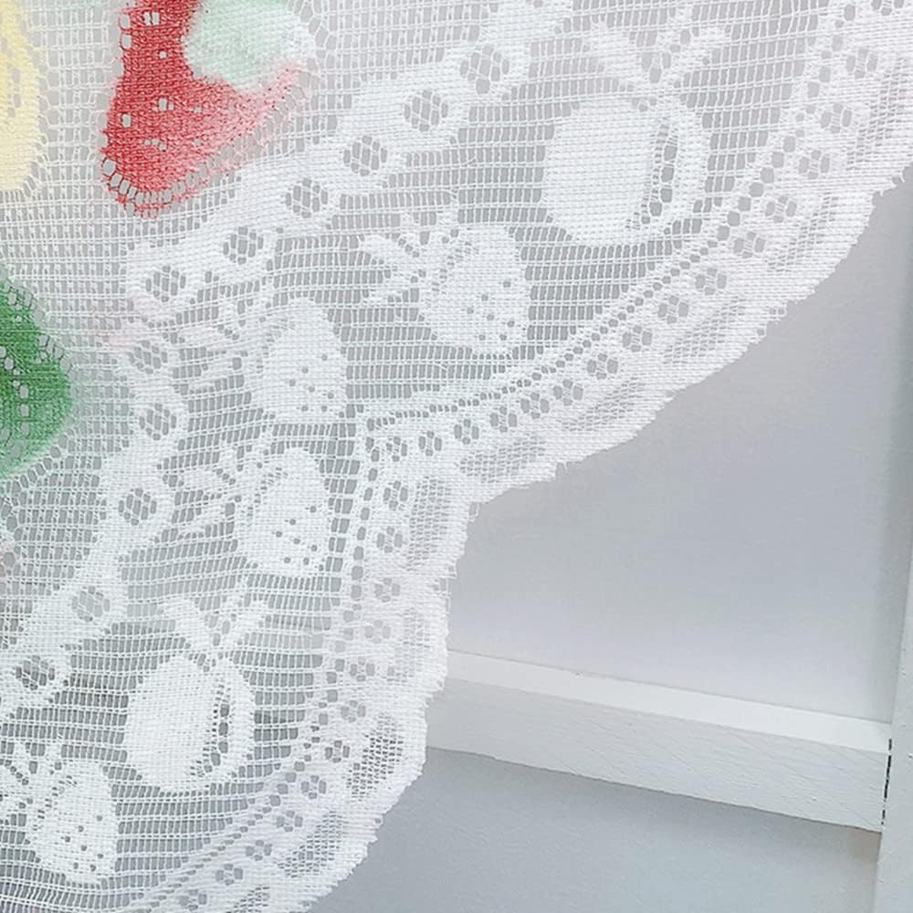 White Lace Swag Valance for Kitchen and Kids Room