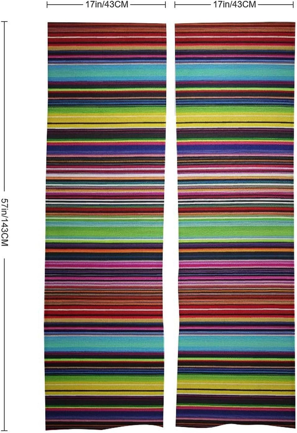 Japanese Noren Striped Door Curtain 34x57 Inch