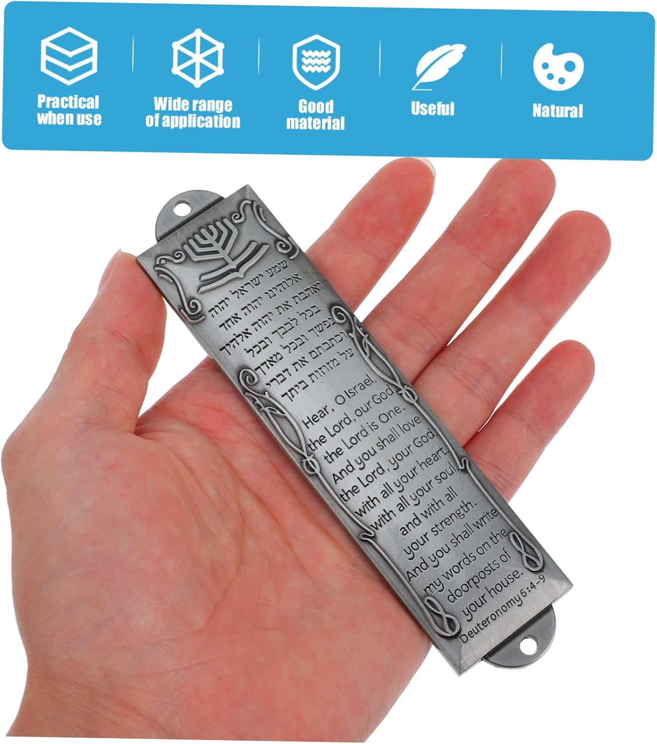 Kichvoe 2pcs Metal Mezuzah Set with Scroll