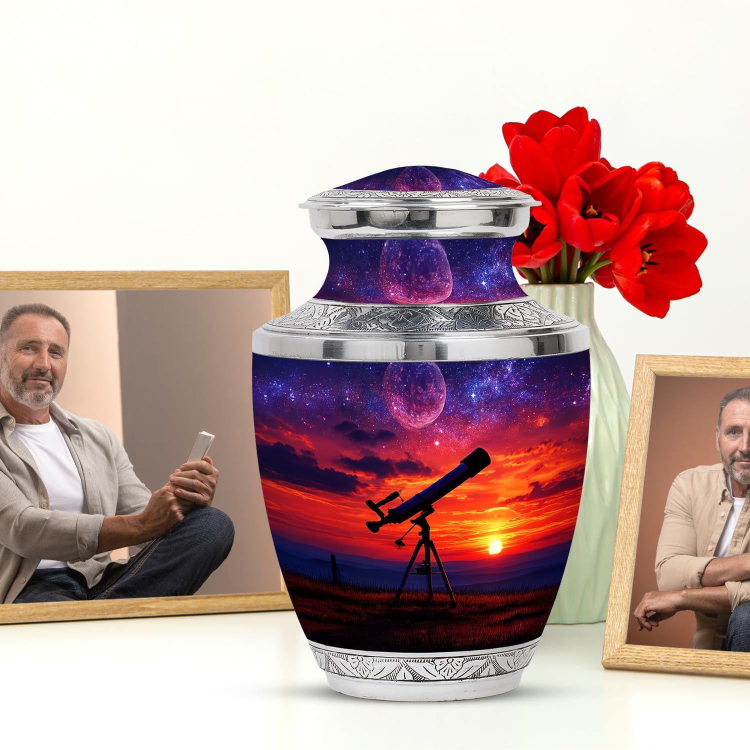 JAGASY Cremation Urn Set - Large and Small Urns for Ashes