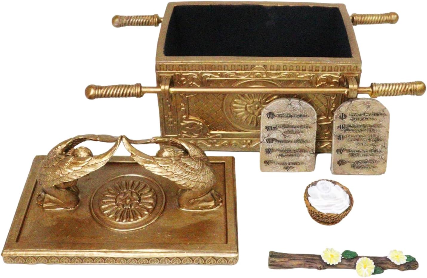 Ebros Matte Gold Ark of the Covenant Decorative Figurine
