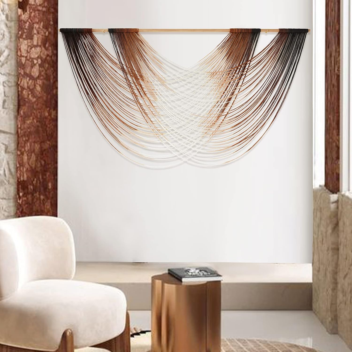 Flber Dip Dye Macrame Wall Hanging 57x35
