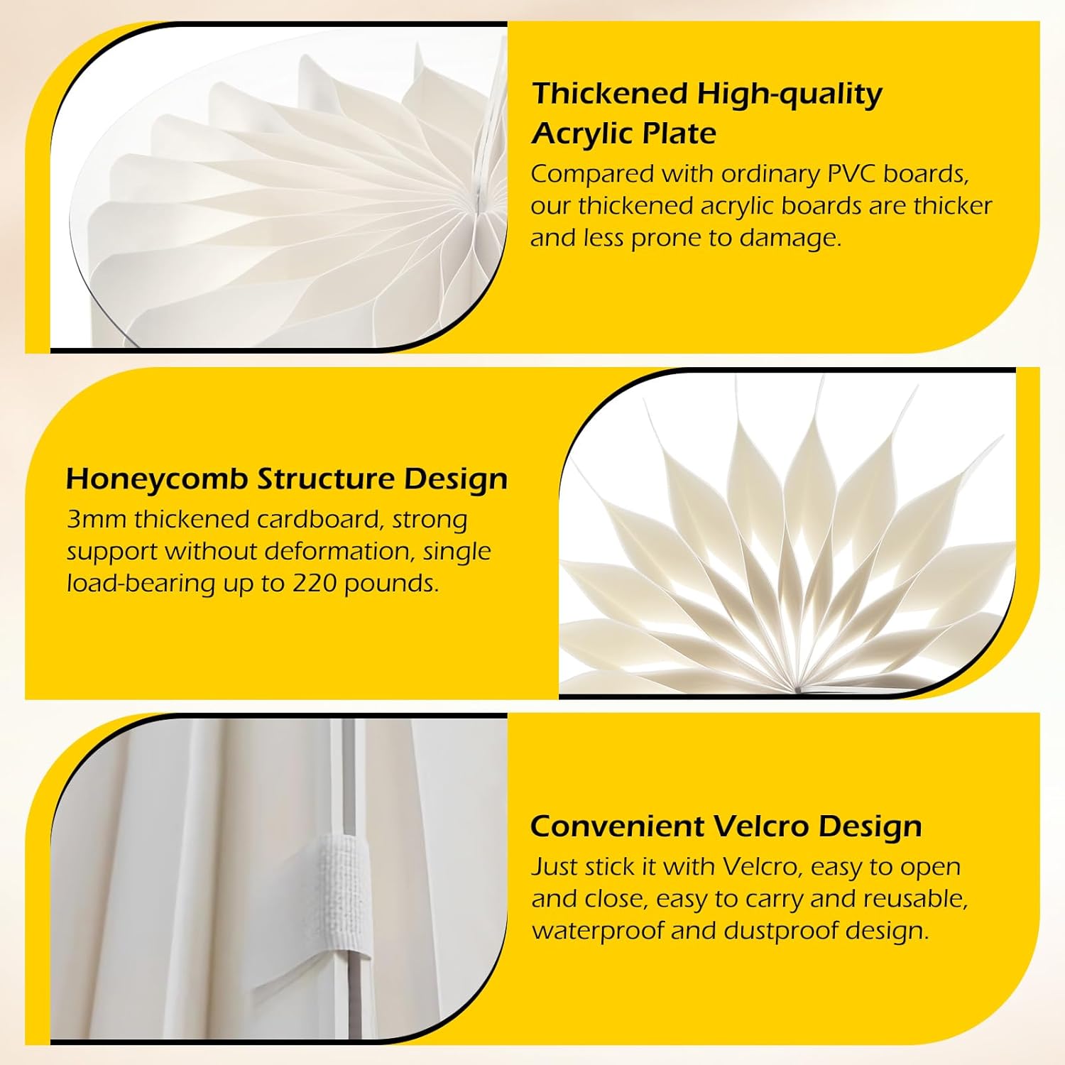Dyna-Living 7PCS Foldable Cylinder Pedestal Stand Set
