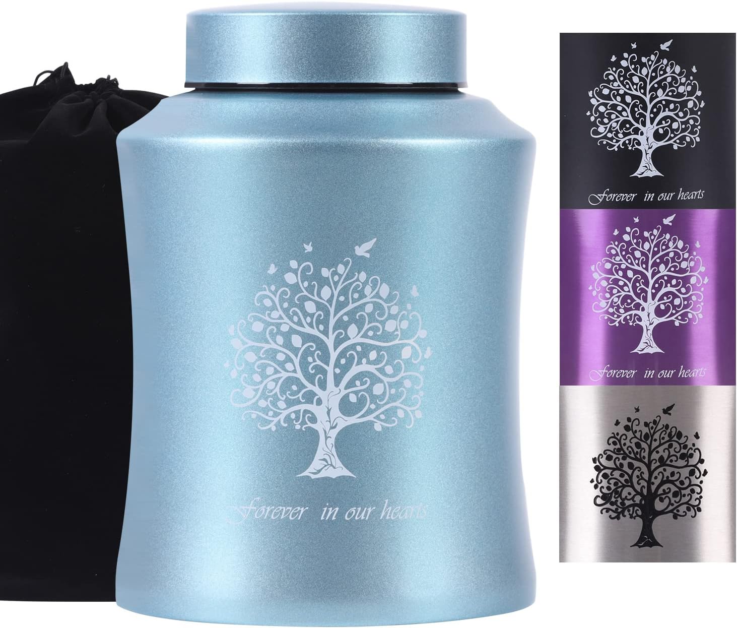 Tree of Life Urns for Human Ashes - Blue Finish 160 Cubic Inches