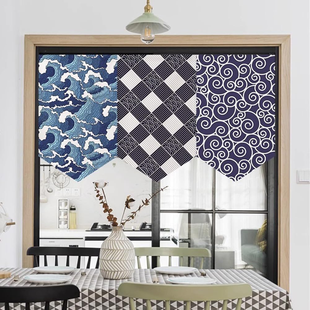 Japanese Style Curtain Triangle Noren Valance Doorway Decor