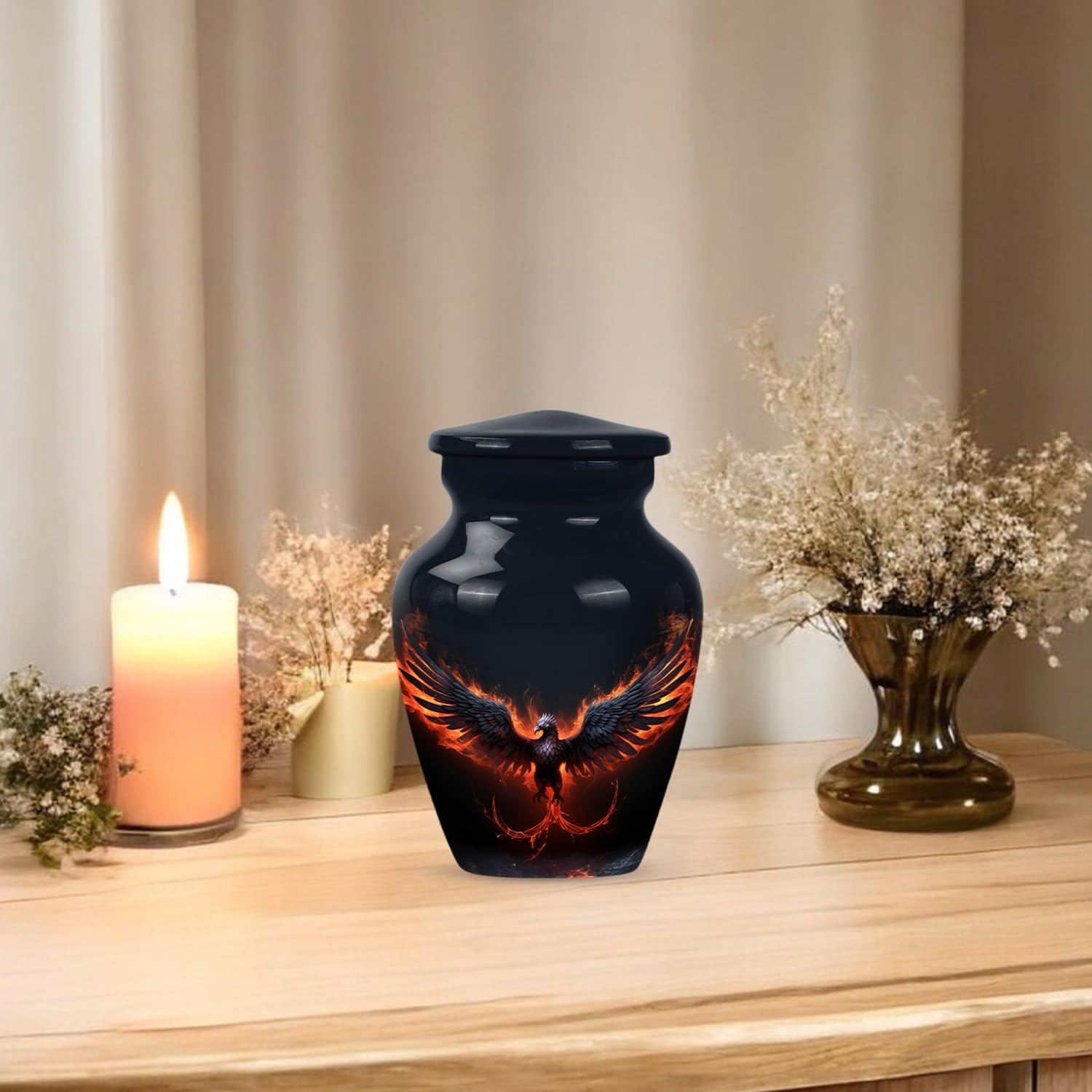 Phoenix Small Urn for Human Ashes - 3 Inch 1 Pcs