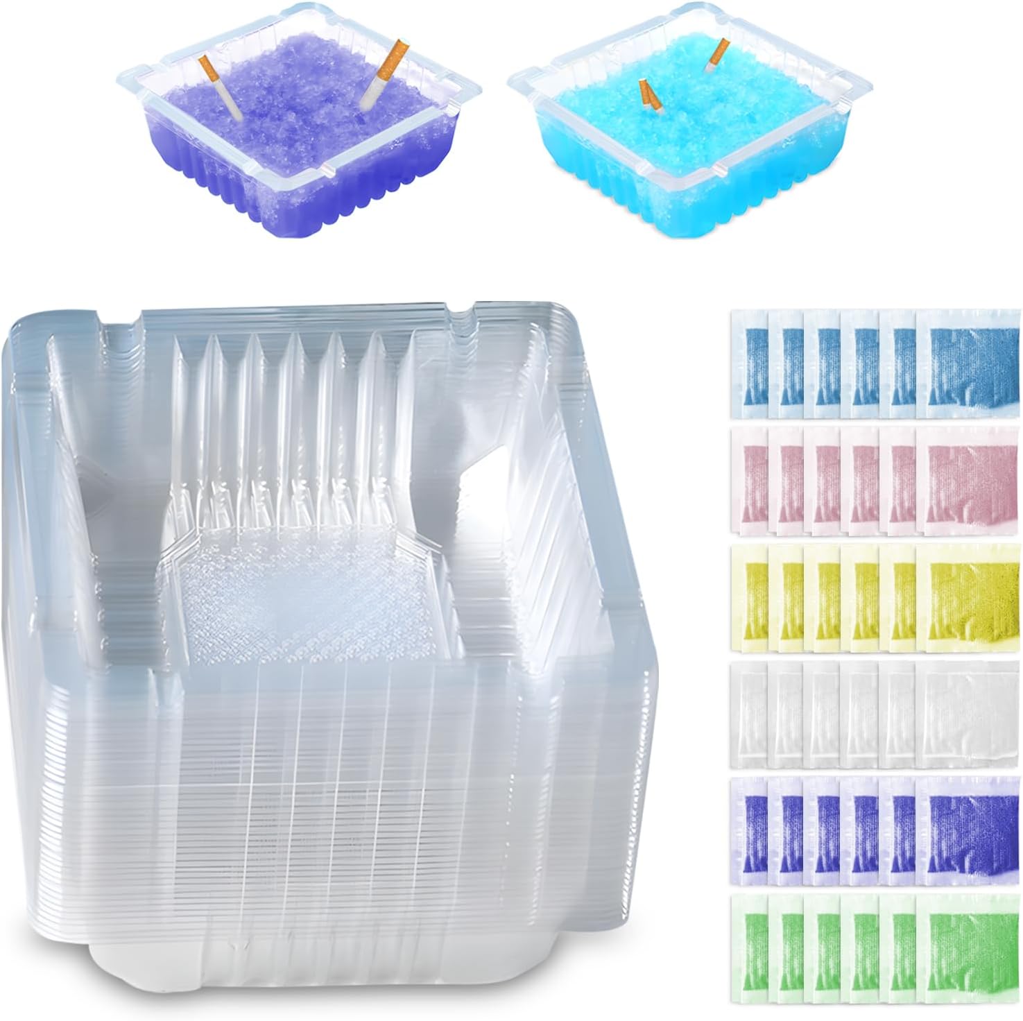 40 Pack Disposable Ashtrays with Scented Sand