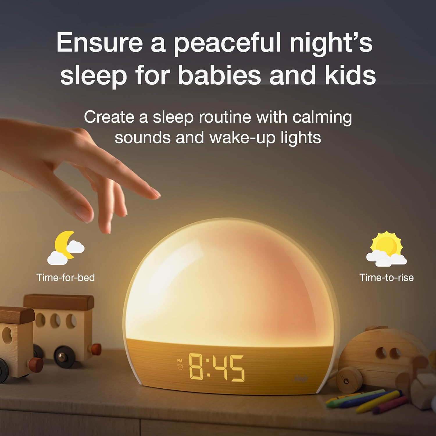 Sealy Sunrise Alarm Clock with LED Mood Lights and Temperature Reader
