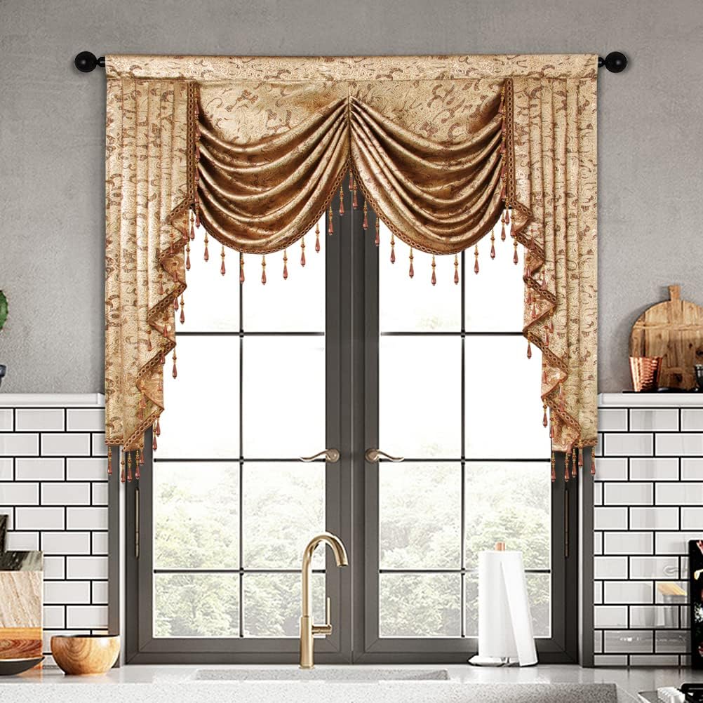 ELKCA European Curtain Valance 59 Inch 1 Panel Rod Pocket