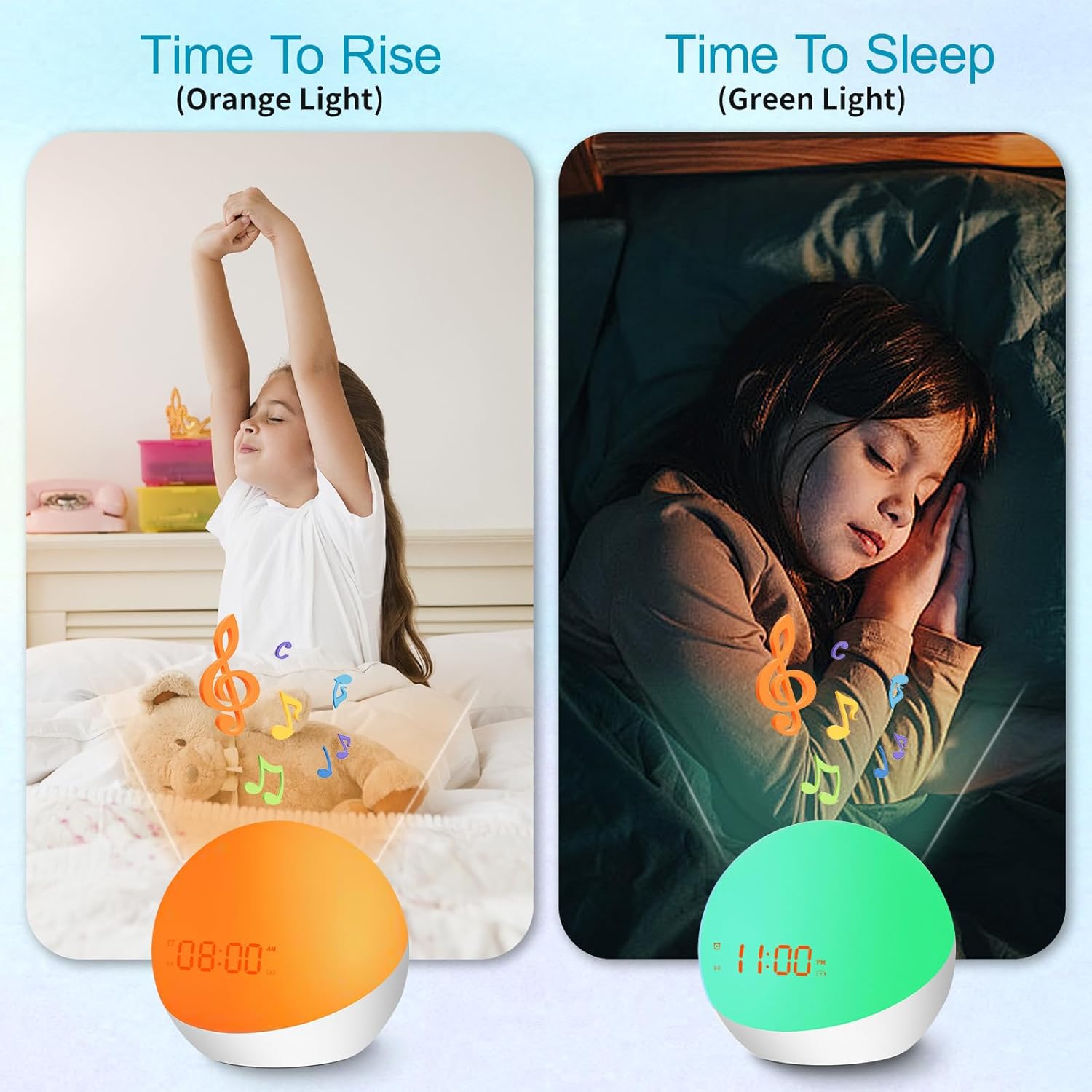 Homidy Alarm Clock for Kids 4th Gen 2024 White