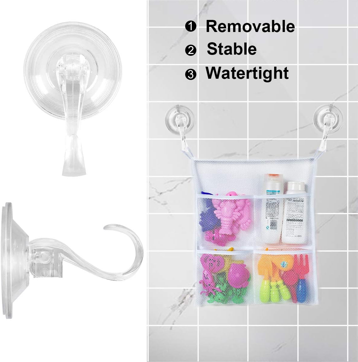 8PCS Wreath Hanger Suction Hooks Key Lock