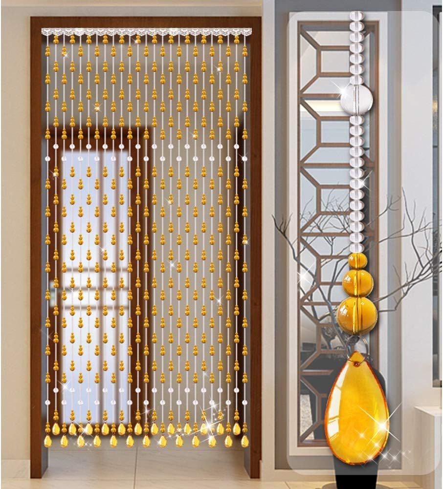 Beaded Door Curtains with Crystal Glass Beads - 25 Strands 12x12m