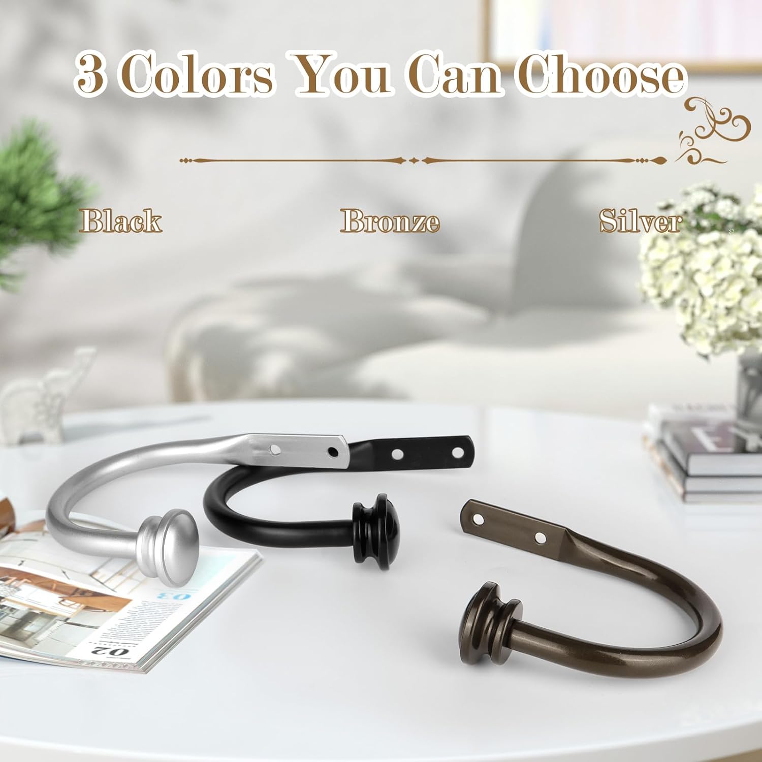 TONIAL Curtain Holdbacks 2 Pack Bronze