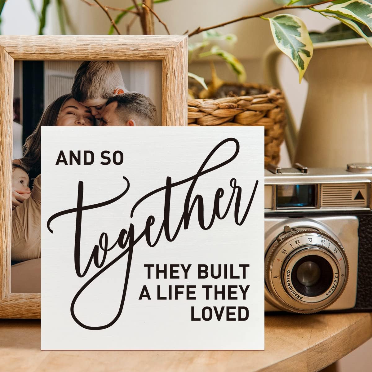 Romantic Bedroom Wooden Box Sign - They Built A Life They Loved