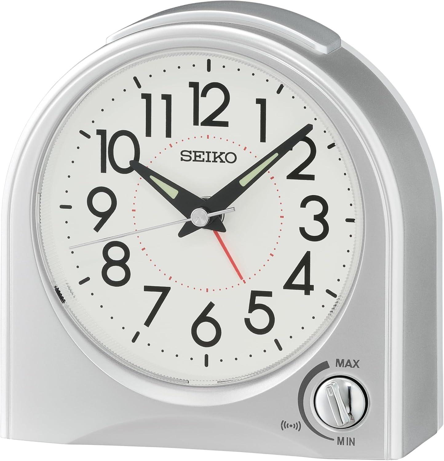 SEIKO Maris Quiet Alarm Clock Silver
