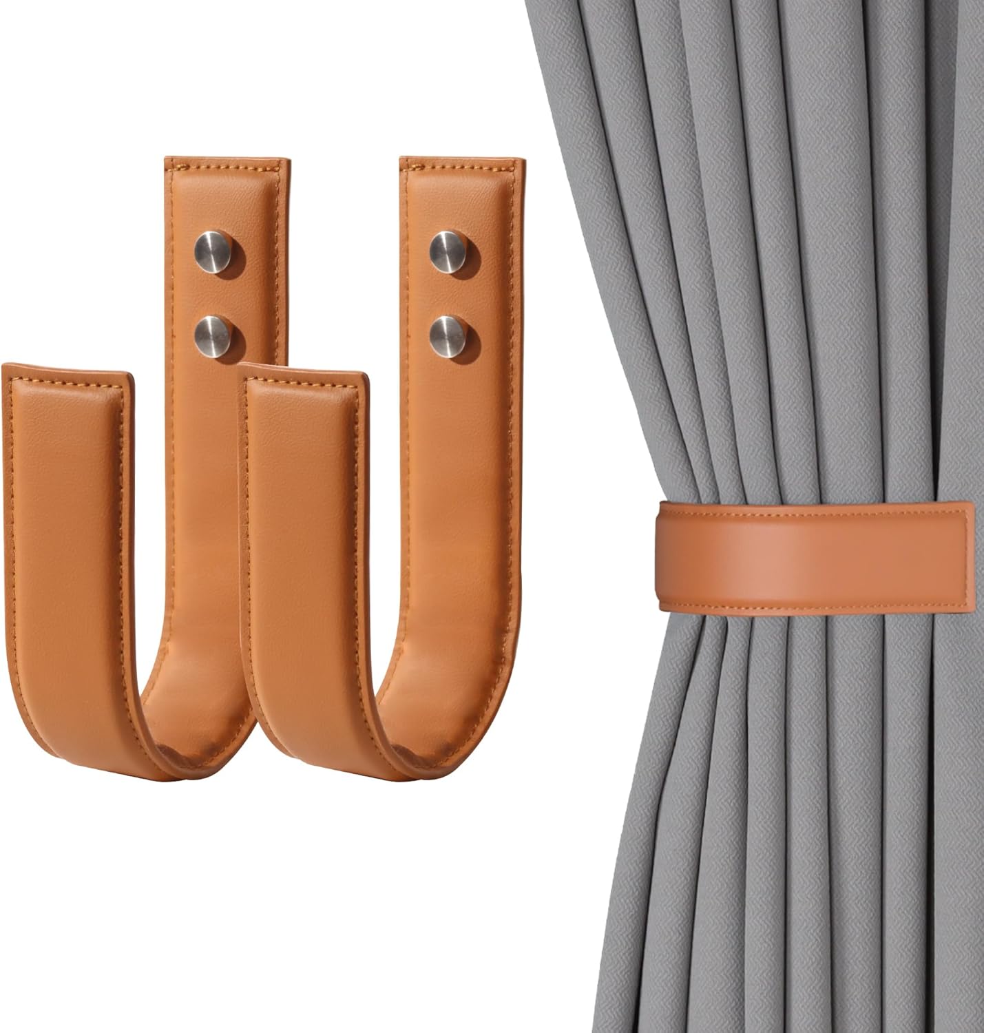 OCIOLI 2 Pack Modern Curtain Holdbacks