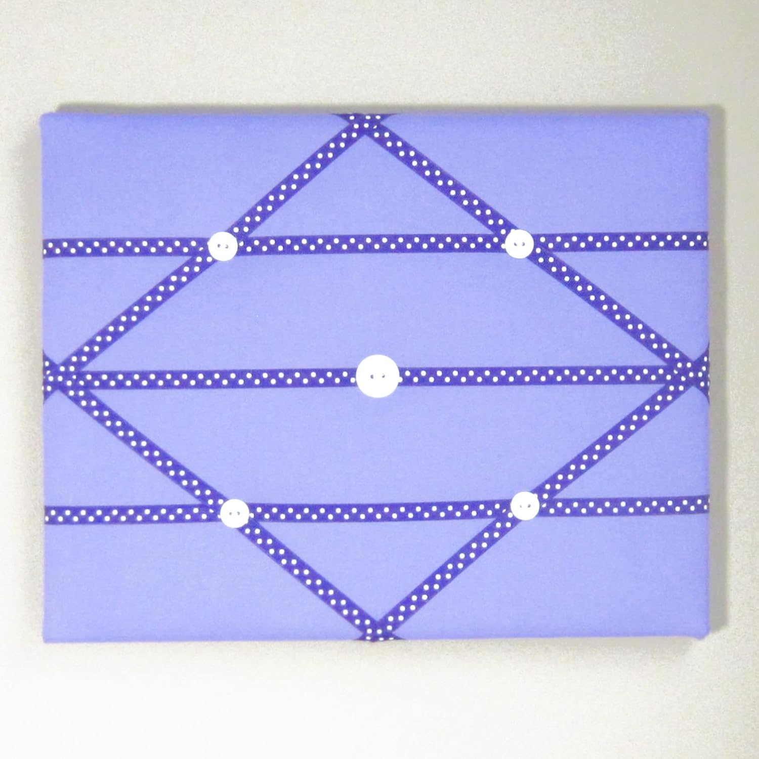 11x14 Lilac Purple Polka Dot French Memo Board with Bow Design