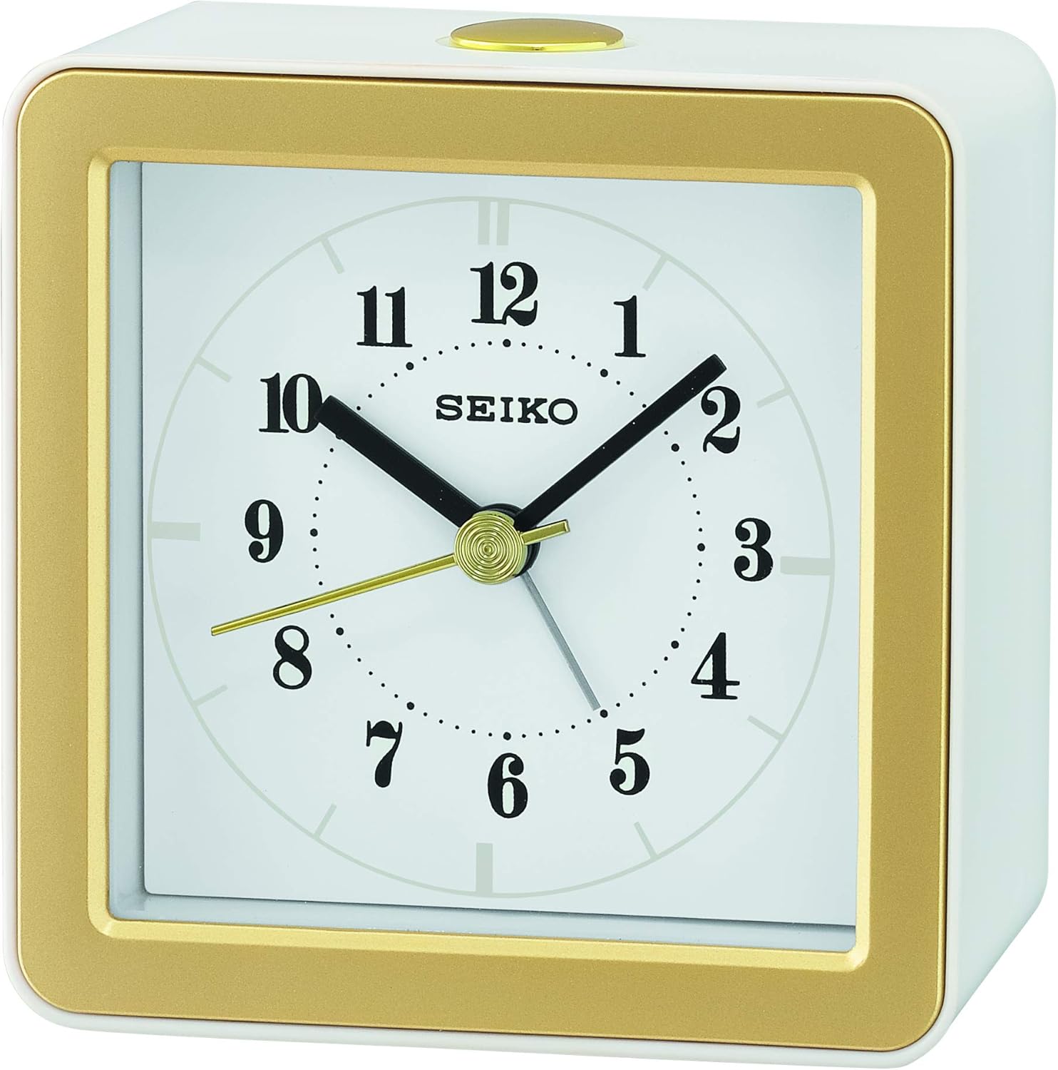 Seiko Gatsby Bedroom Alarm Clock White Matte