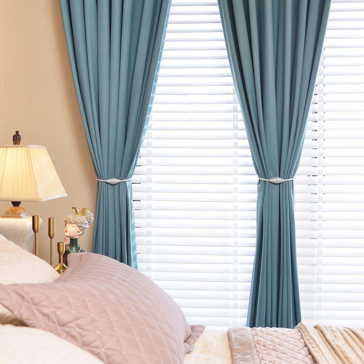 NICEEC 4 Pack Magnetic Curtain Holdbacks