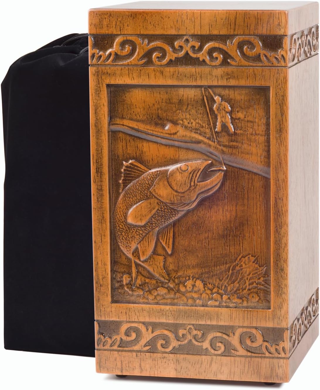 Wooden Cremation Urn for Human Ashes 250 Lbs Capacity