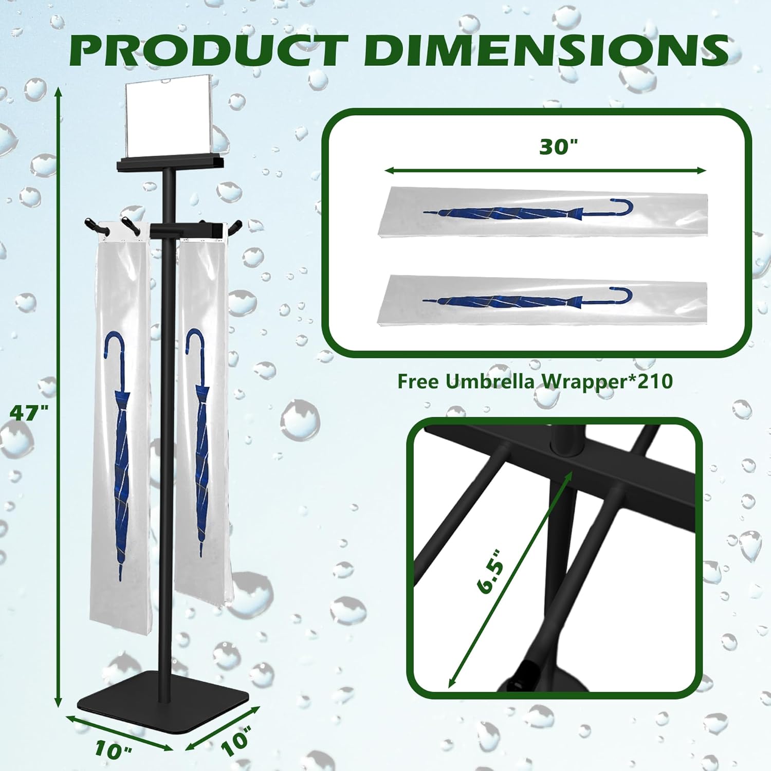 Montex Umbrella Bag Stand with 210 Bags
