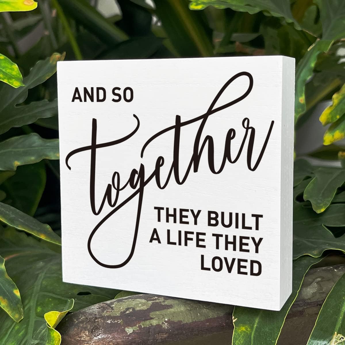 Romantic Bedroom Wooden Box Sign - They Built A Life They Loved