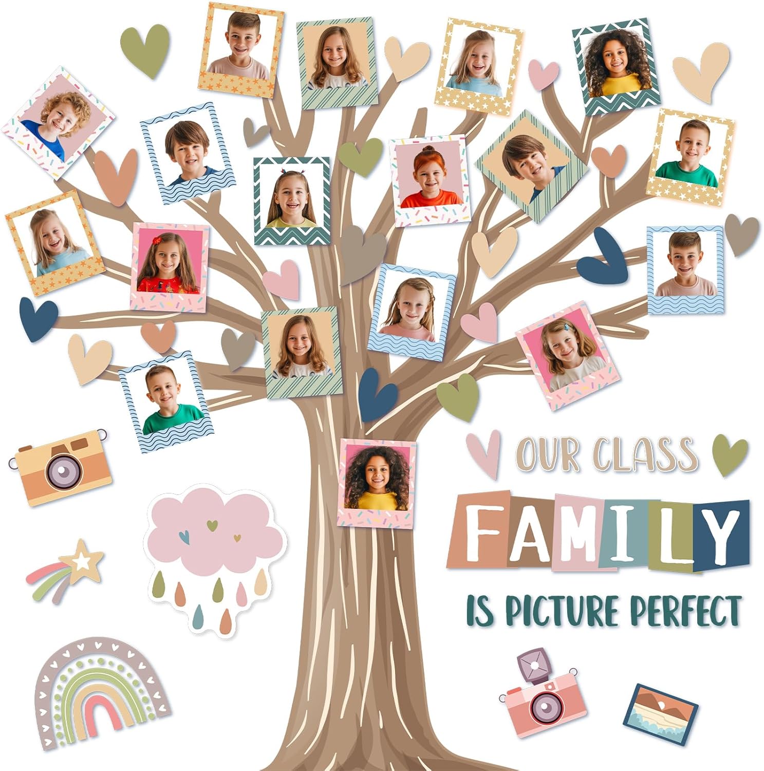 Back to School Bulletin Board Set with Boho Tree Design