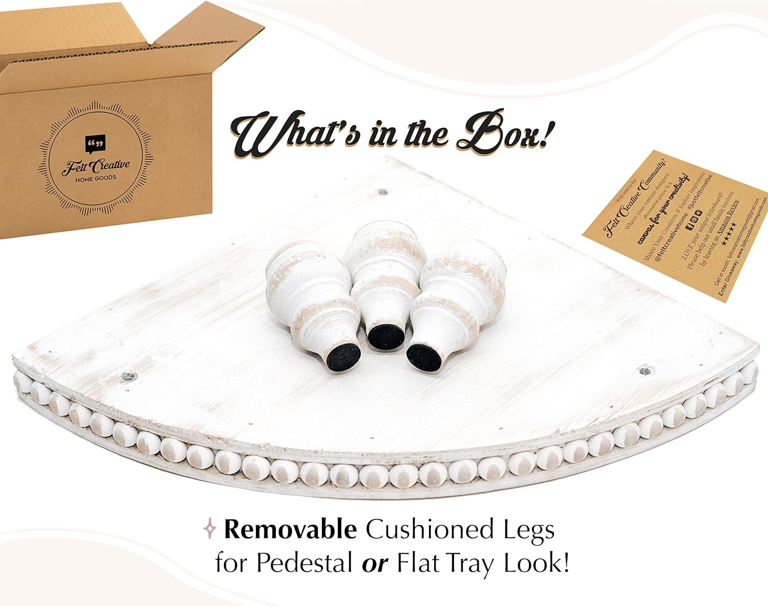 Rustic White Corner Pedestal Stand for Display