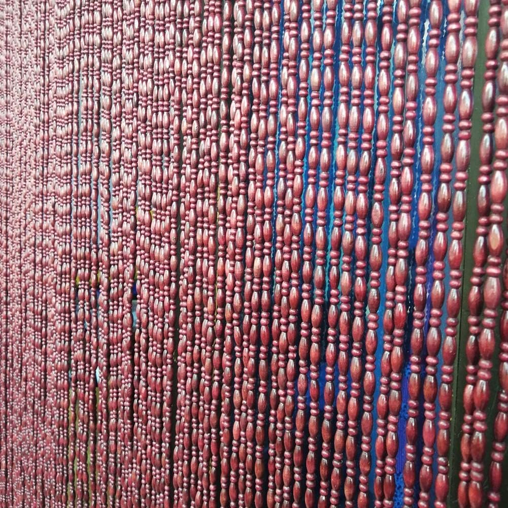Wood Bead Curtain for Doorways and Room Dividers