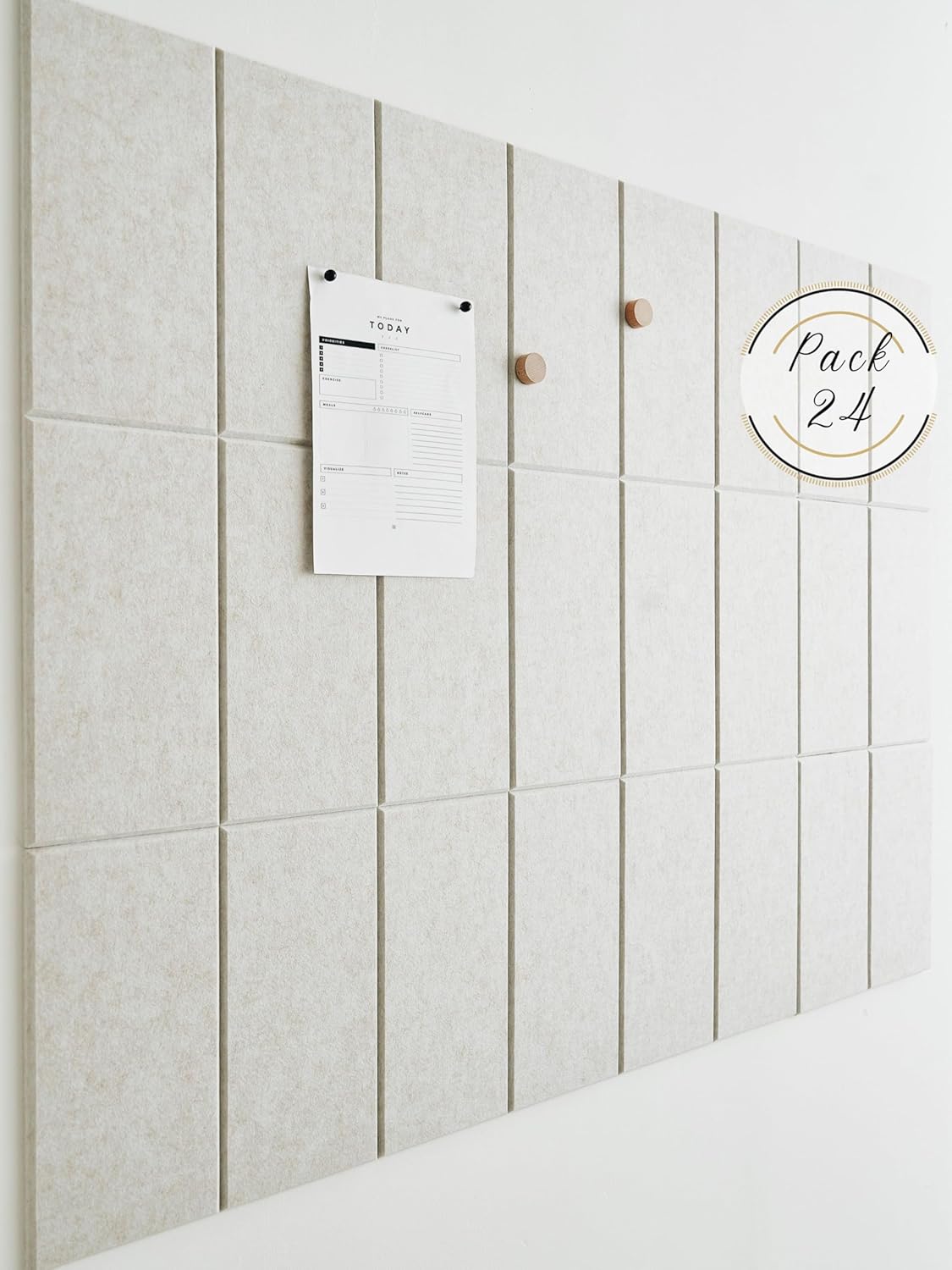 Large Cork Board Pack of 24 - Black Felt Board Alternative