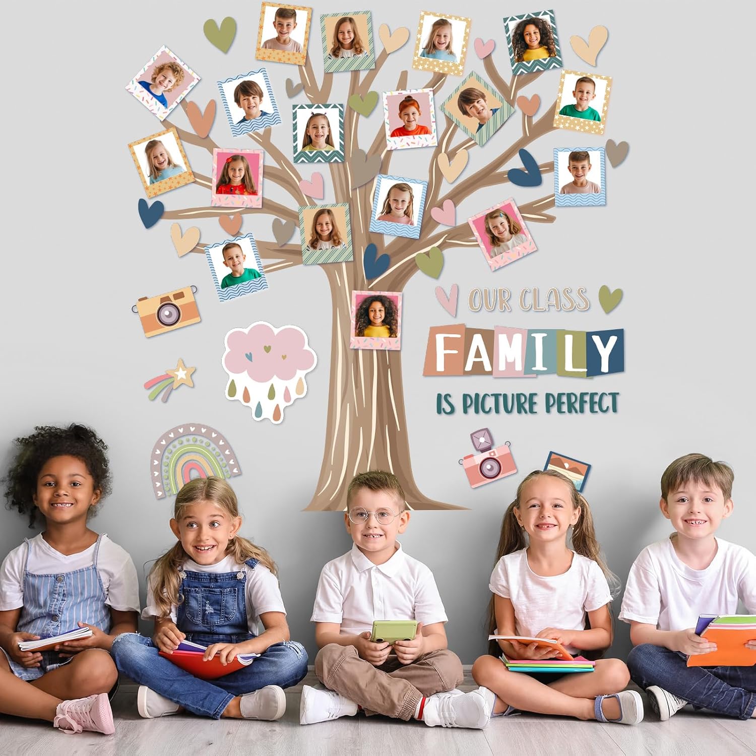 Back to School Bulletin Board Set with Boho Tree Design
