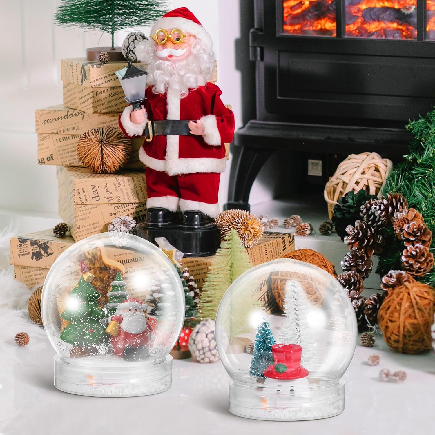 BESTOYARD 15 Pack 28 Inch Snow Globe DIY Kit