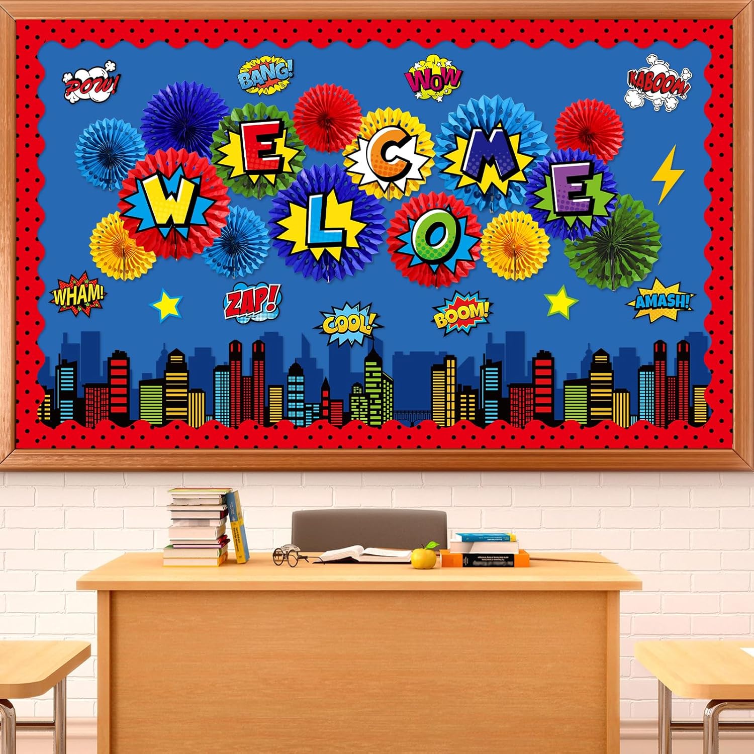 Super Theme Hero Welcome Back Bulletin Board Set