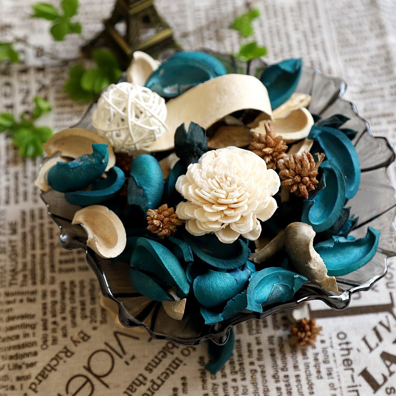 Qingbei Rina Ocean Breeze Potpourri with Blue Decor