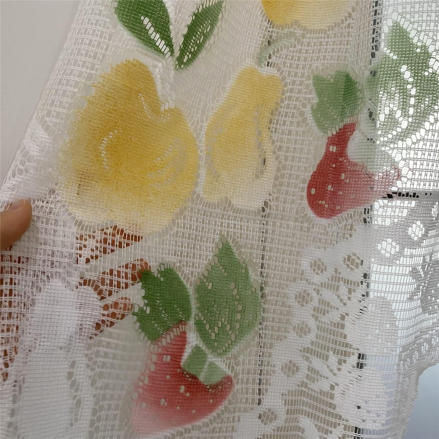 White Lace Swag Valance for Kitchen and Kids Room